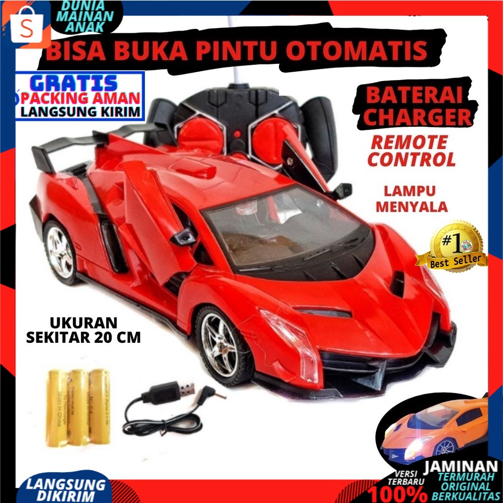 MAINAN ANAK MOBIL REMOTE CONTROL BATERAI CAS / RC SPORT CAR BUKA PINTU / MOBIL REMOT TERBARU
