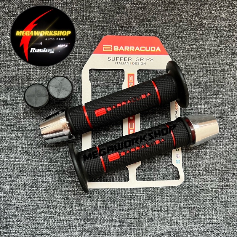 HANDGRIP SARUNG GAS BARACUDA RCB RACING BOY ORIGINAL + JALU STANG CHROME MODEL PCX UNIVERSAL MOTOR HANDGRIP HANDFAT HANDSPAD GRIPBARACUDA RCB HG55 HG 55 HG 66 HG66 ORIGINAL RCB RACINGBOY universal bisa untuk semua jenis motor