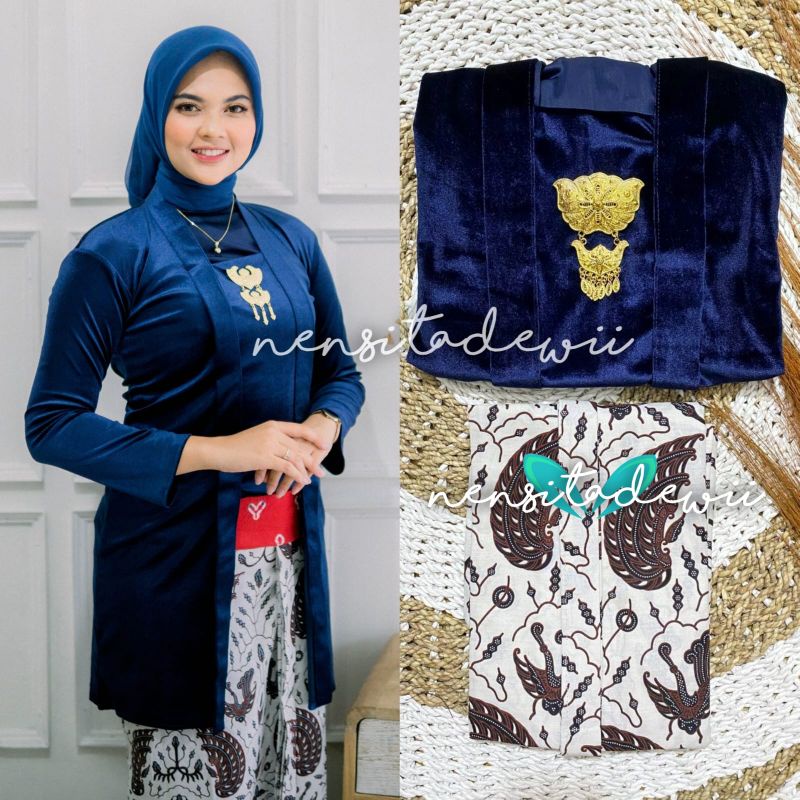 [1 Set, LN01A] Kebaya Body Panjang + Jarik Instan / Model Pramudita