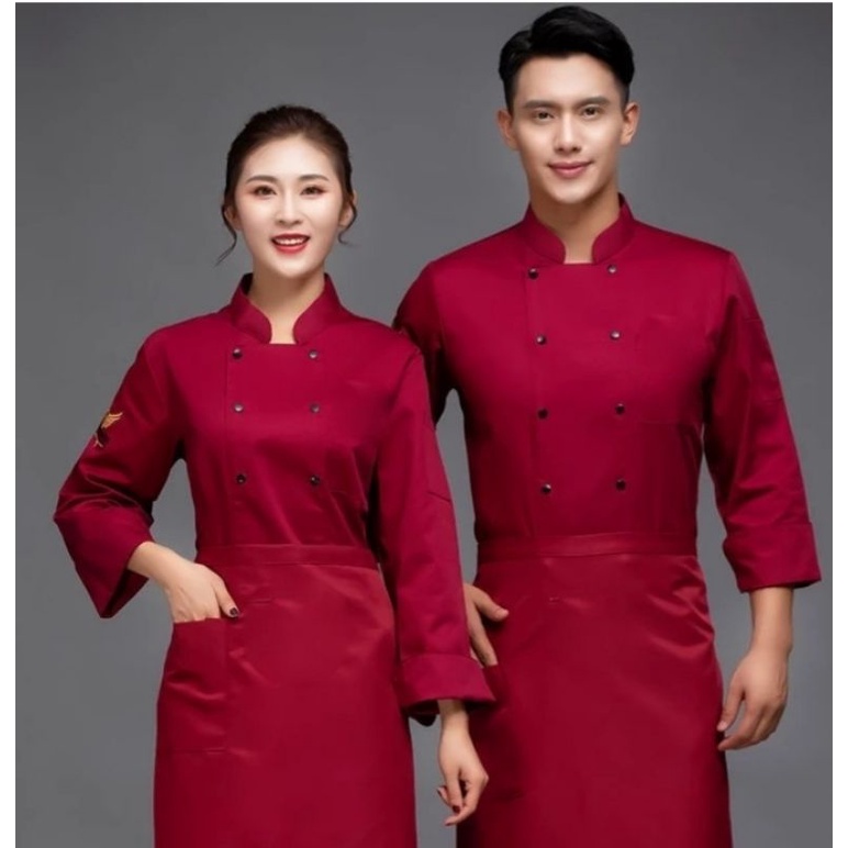 Chef Jacket Big Size Kancing double