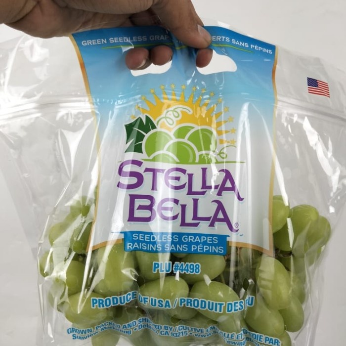 

Buah anggur hijau sedlees grapees USA infort manis garing non biji
