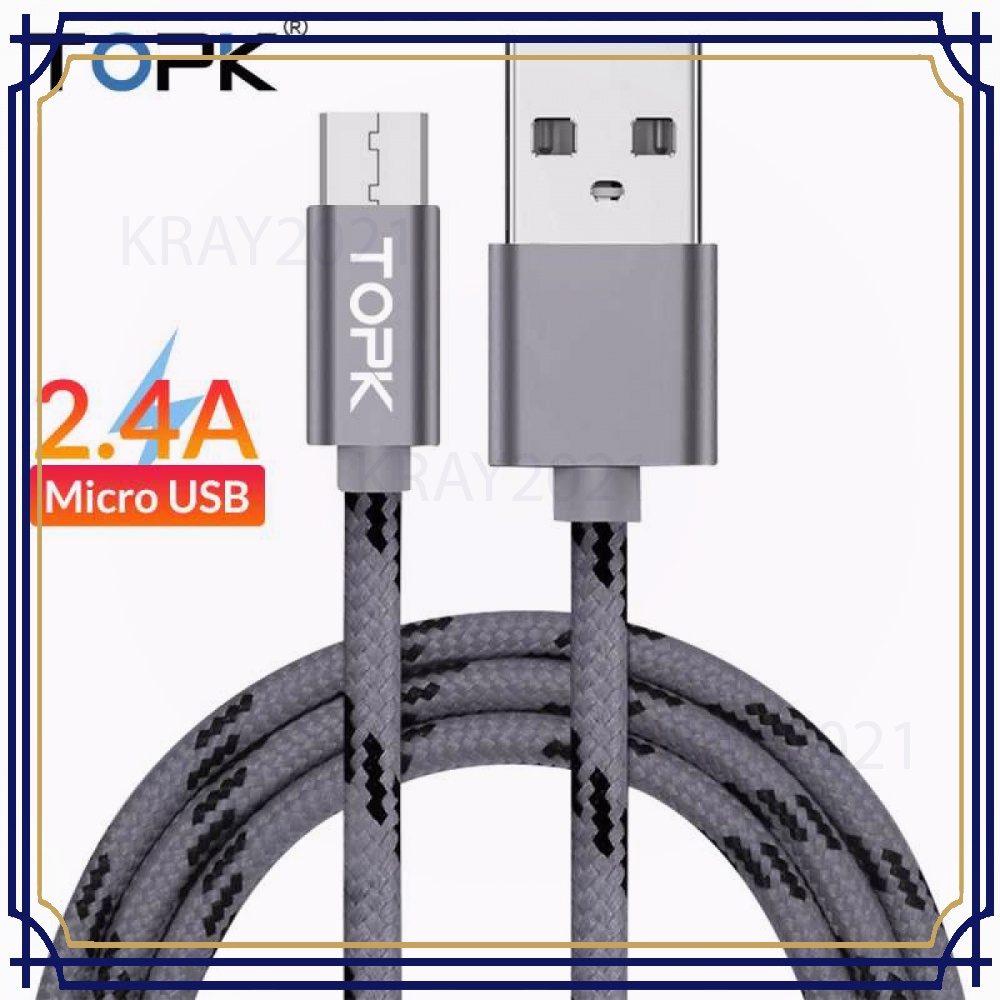 Kabel Charger Micro USB Braided 2.4A 1 Meter -CV808