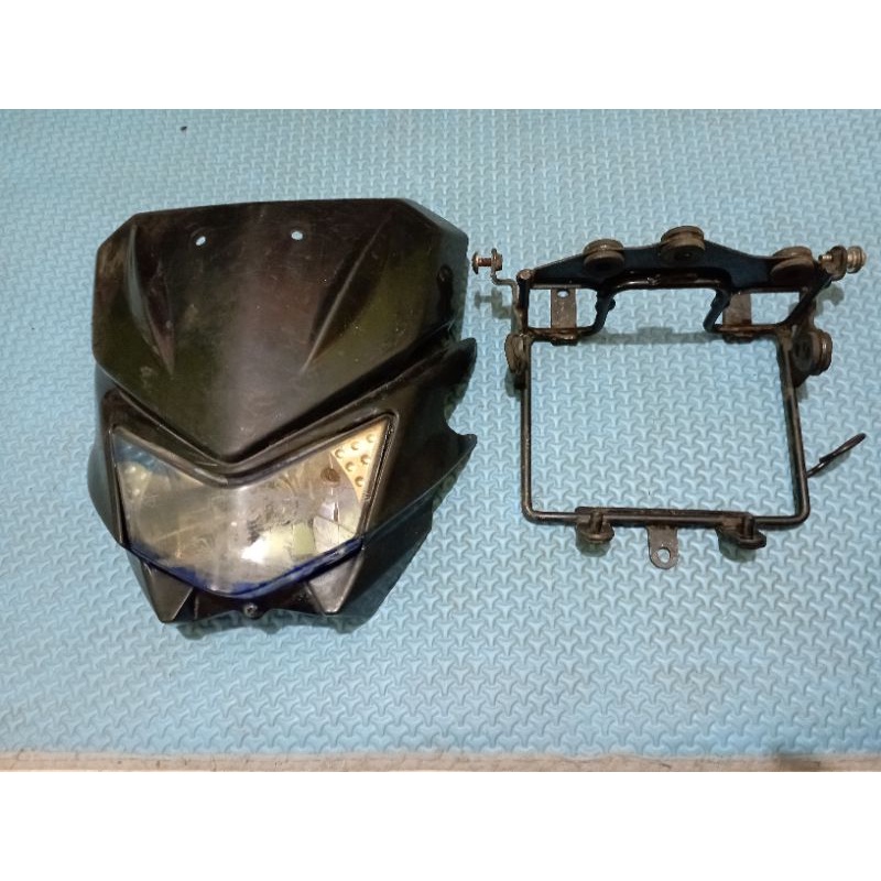 LAMAPU REFLEKTOR DEPAN KAWASAKI KLX KUMPLIT BRECKET