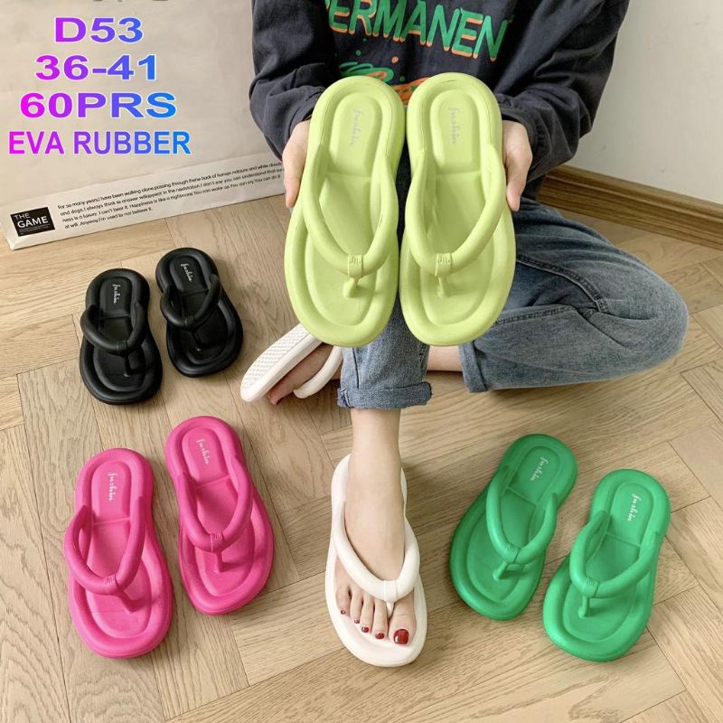 Sandal jepit wanita Viral kekinian Sandal cewek Import super ringan empuk Sandal jepit bangkok kekinian