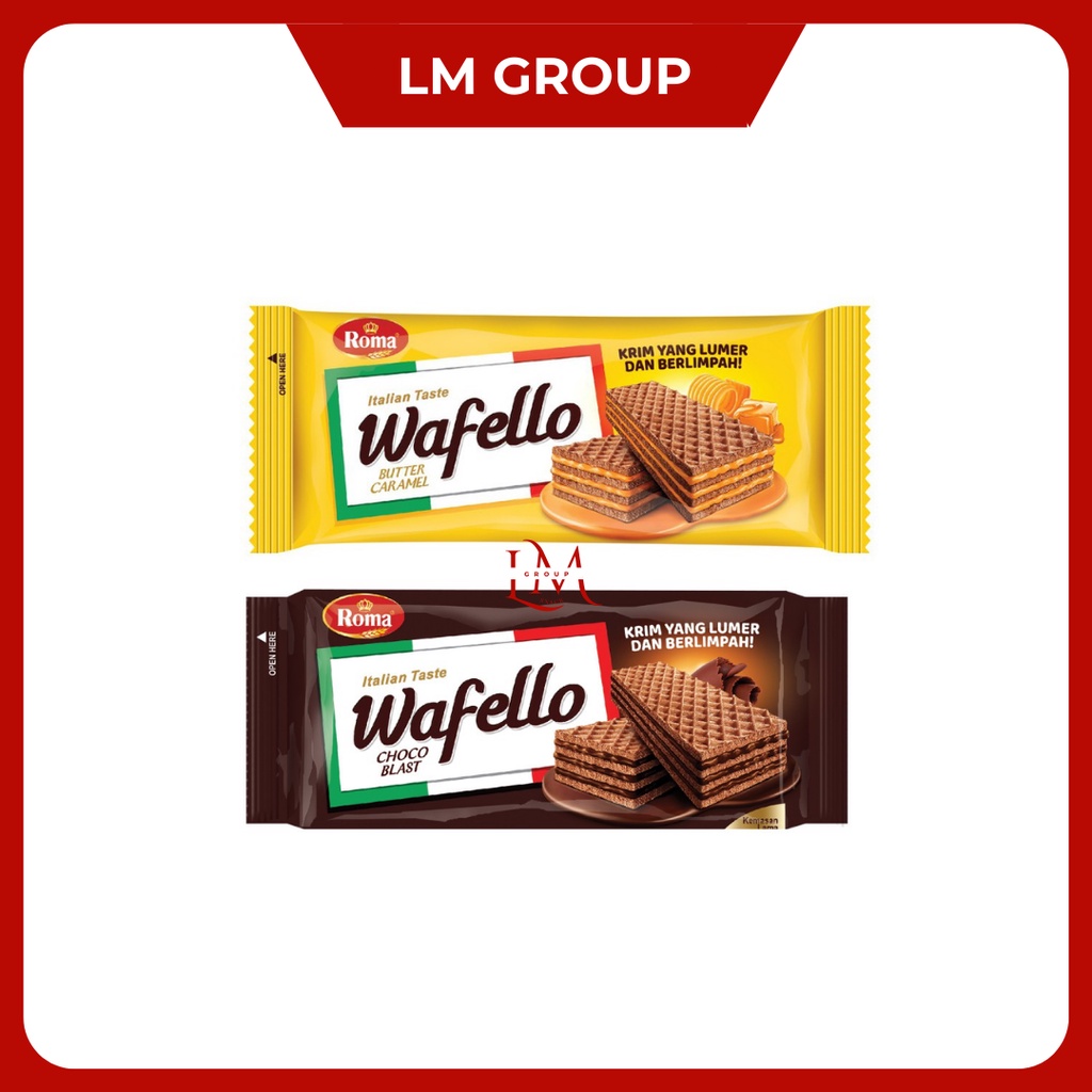 Wafello Wafer Cokelat/Caramel Eceran 1000/2000 1 Pack Isi 10 pcs