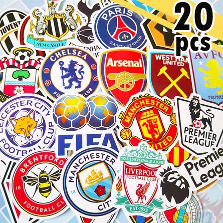 

Set Stiker Logo Klub Sepak Bola 20pc Fifa Football Doodle Sticker