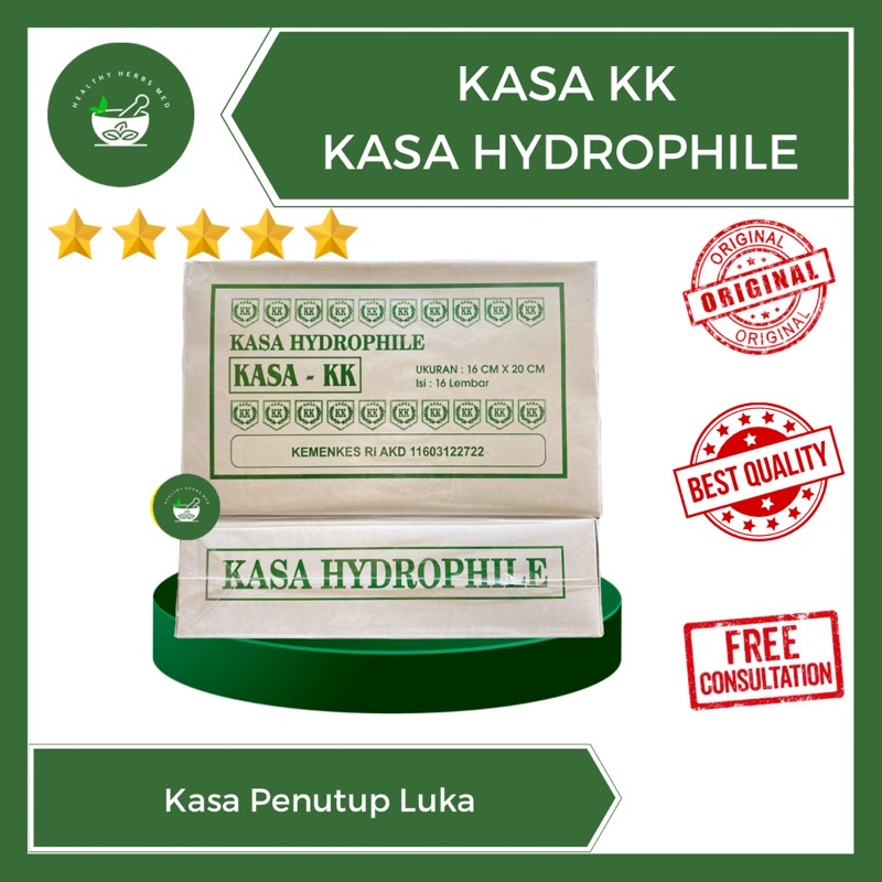 Kasa KK Hydrophile Hidrofil Isi 16 Lembar Kasa Penutup Luka