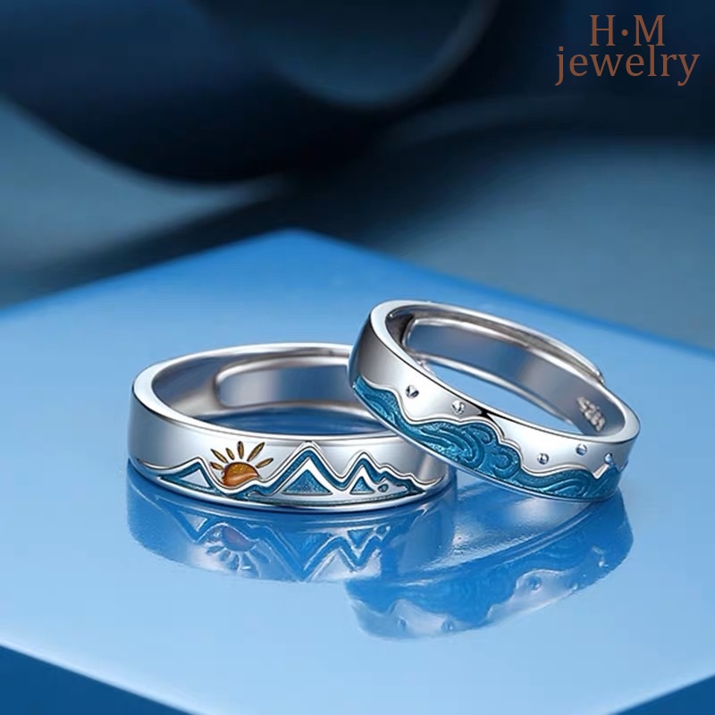 Pangeran Kecil Dan Mawar Cincin Pasangan Epoxy Sumpah Cinta Abadi Ornamen Pria Dan Wanita Teman Hadiah Hari Valentine