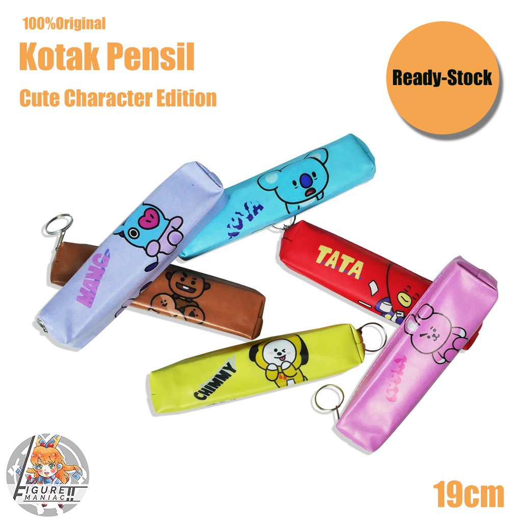 KOTAK PENSIL - MOTIF LUCU BTS BOYBAND KOREA KOTAK PENSIL TATA COOKY CHIMMY KOYA SHOOKI MANG RJ