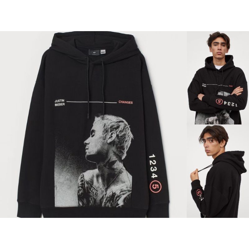 Hoodie HM Justin Bieber Changes - Black