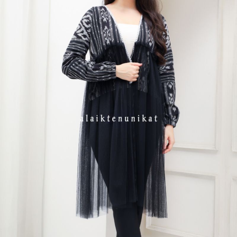 OUTER TENUN LILY 01 - ATASAN TENUN - BAJU TENUN - BLAZER TENUN