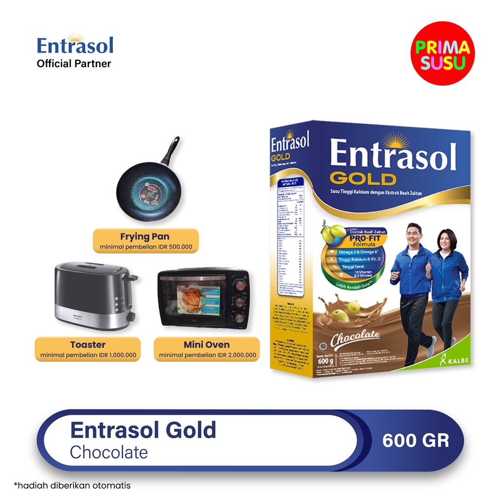 Entrasol Gold 600 Gr, Cokelat, Vanila