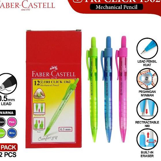 

゠ Pensil Mekanik Faber Castell Tri Click 1362 0.5 mm ヸ