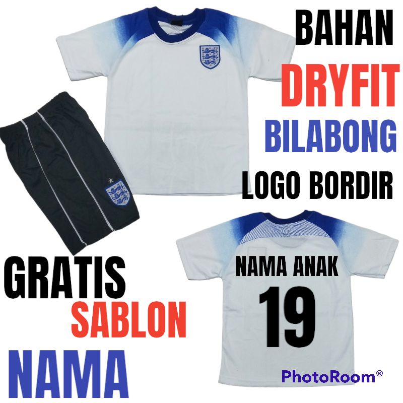 setelan Jersey REAL -MADRID /SETELAN JERSEY BOLA INGGRIS /BAHAN DRYFIT UNTUK ANAK UMUR 1-12 thn