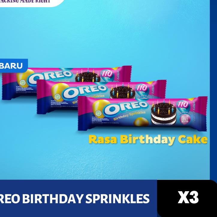 

6.6 Promo Brand Oreo Birthday Cake 123.5 Gr - Triple Pack