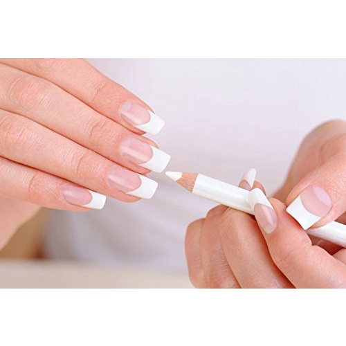 White Nail Whitener Pencil Rhinestones Picker Pensil Putih Ujung Kuku French Manicure Nail Art Accesories Craft Kerajinan Tangan