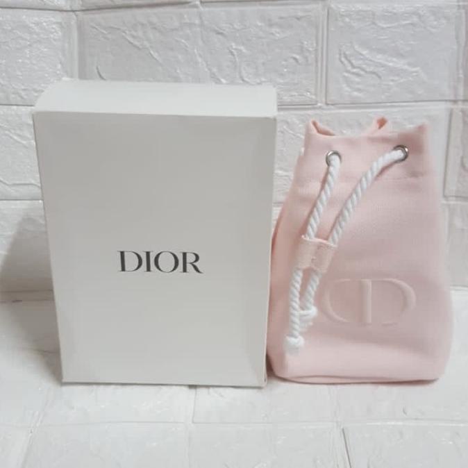 [COD] Dior Pouch serut canvas pink /Dior make up pouch PROMO SPECIAL Kode 159