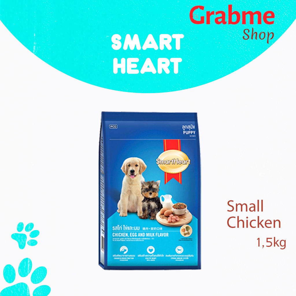 Makanan kering Anjing SMART HEART DOG PUPPY/Small breed 1,5kg