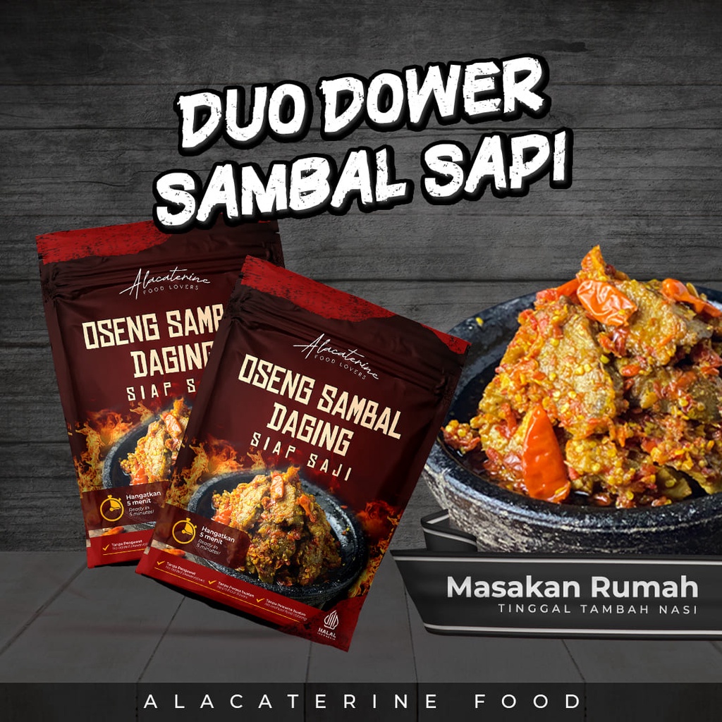 

Alacaterine Food | Paket 2 Oseng Sambal Sapi | Masakan & Makanan Siap Saji