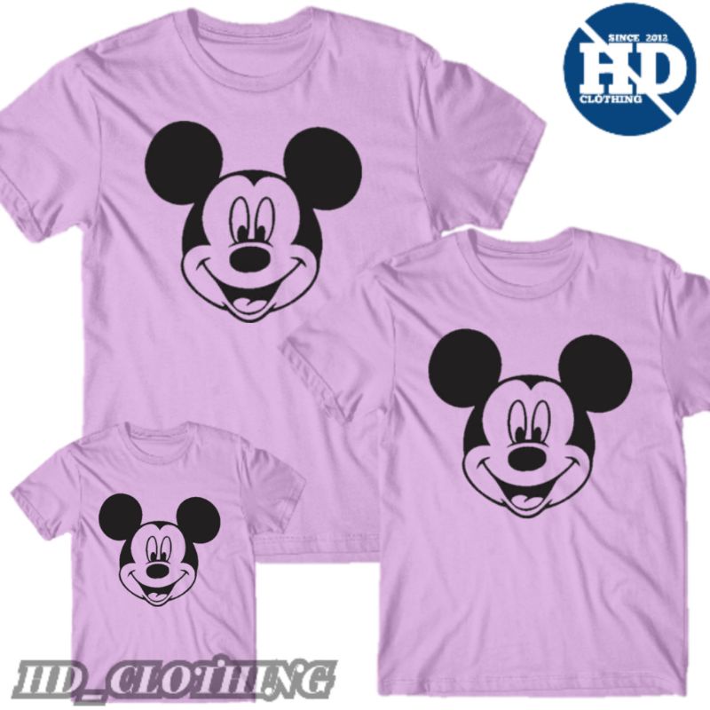 kaos couple Family anak dan dewasa motif karakter Mickey mouse