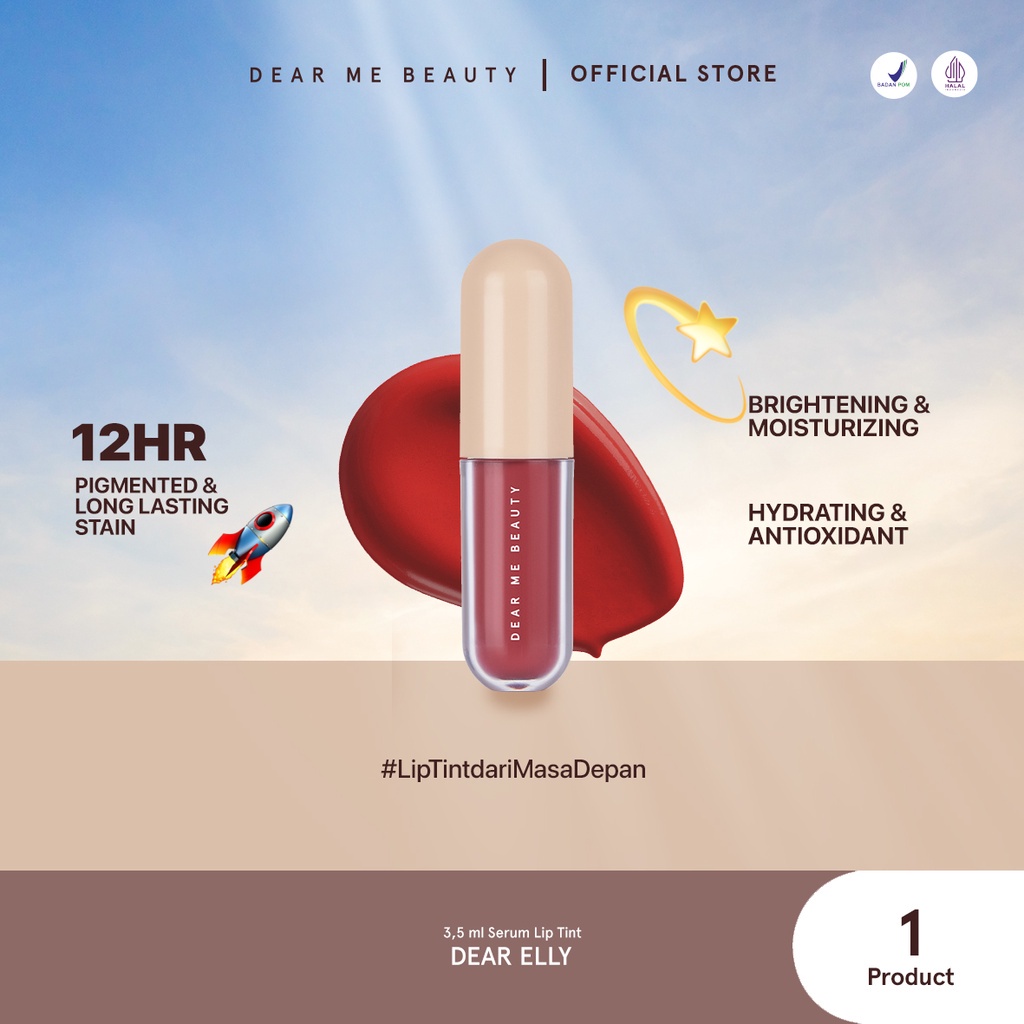 Dear Me Beauty Serum Lip Tint 3,5ml - Dear Me Beauty  Lip Care Lip Tint Original BPOM