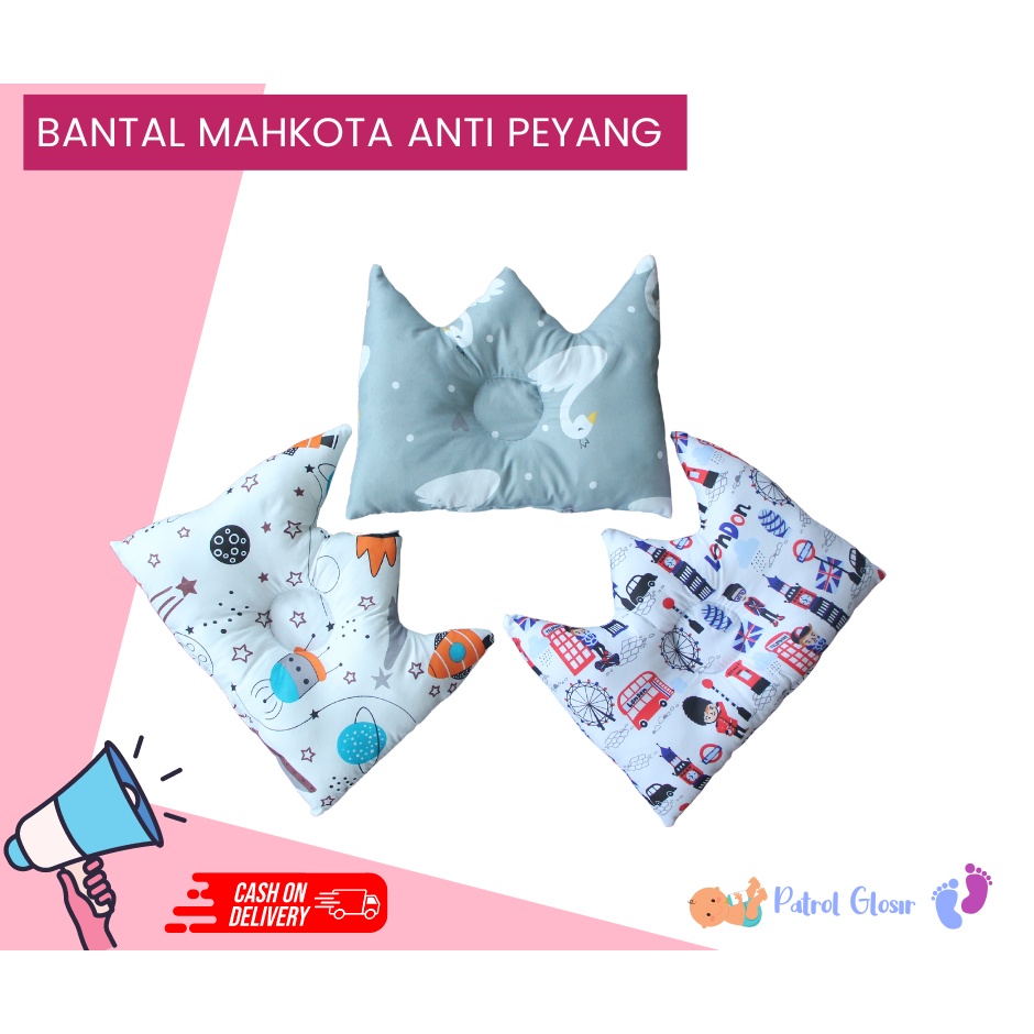 Bantal Bayi Anti Peyang Model Mahkota