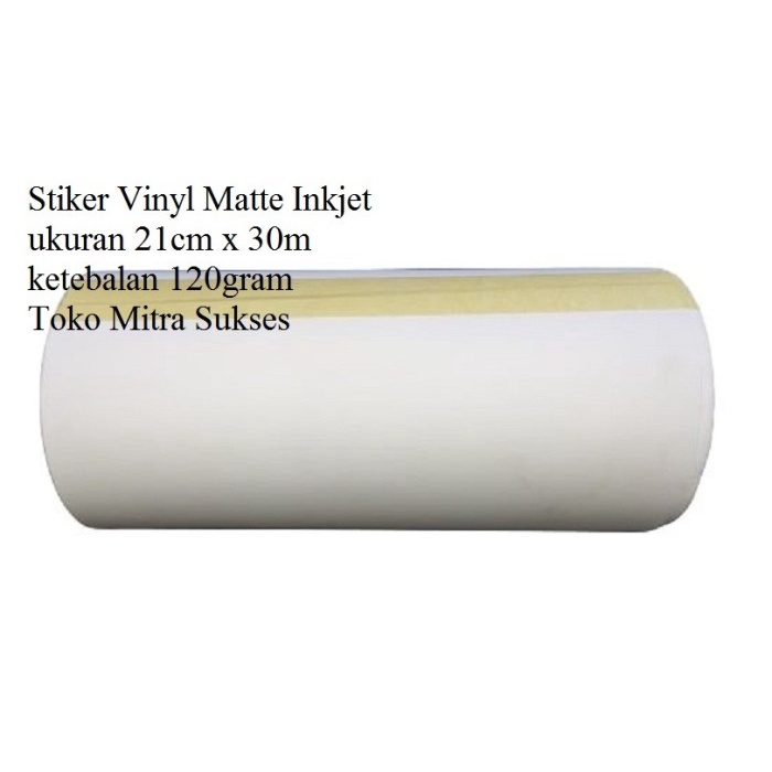 

Stiker Stiker Vinyl Matte Inkjet A4 Roll - 21Cm X 30M