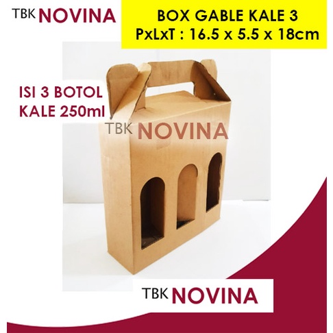 BOX GABLE KALE 3 / 6 BOTOL KALE 250ml