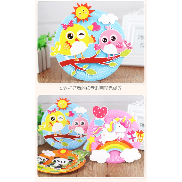 Mainan anak art edukasi DIY Tempelan Piring Karakter - DIY Tempel Piring