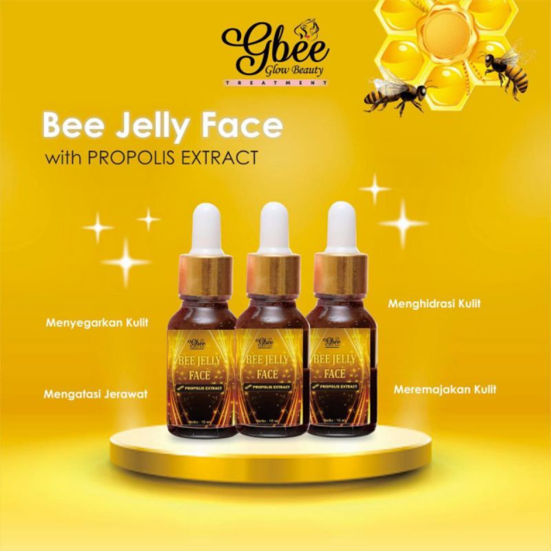 [kemasan Baru] BEE JELLY MELA SERUM GBEE GLOWBEAUTY SERUM WHITENING ANTI ACNE