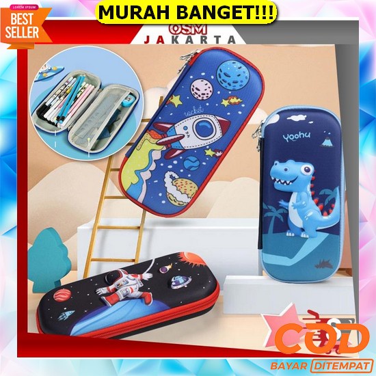 

Wadah Pensil Stationery Aesthetic Mika Transparant Kawai,Pouch Makeup Osm Jkt S5626 Kotak Pensil / Tempat Pensil Anak Gambar 3D Bahan Eva Anti Air / Tempat Pensil 3D Model Terbaru / Kotak Alat Tulis