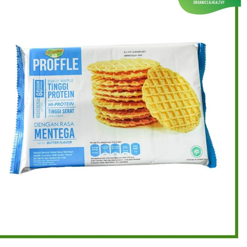 

Banyak Peminat ♣ Prosana Proffle, Biskuit Waffle Tinggi Protein Rasa Mentega 60g,,