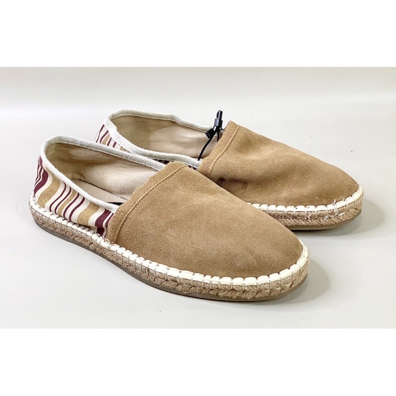 ZARA Slip On Shoes Sepatu Slip On Brown Mix Motif Canvas Original