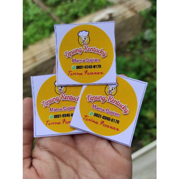 

stiker logo makanan bisa req perekat kuat