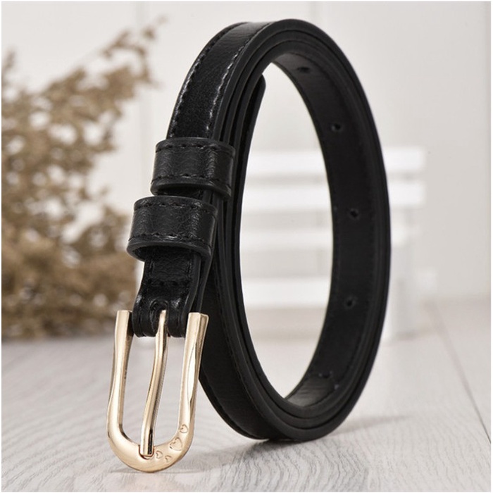 Ikat Pinggang Wanita Ikat Pinggang fashion Style Korea Metal Belt + Buckle Gesper Wanita - Hitam(R9T