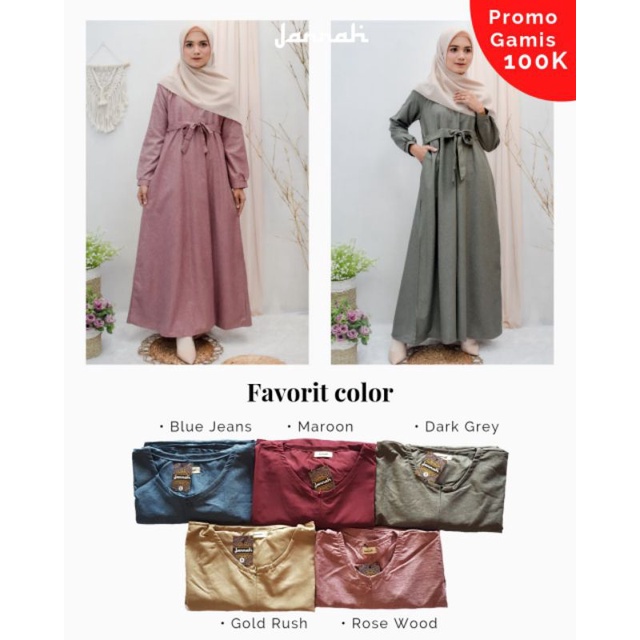 GAMIS MADINAH POLOS BASIC SYARI JANNAH ORI