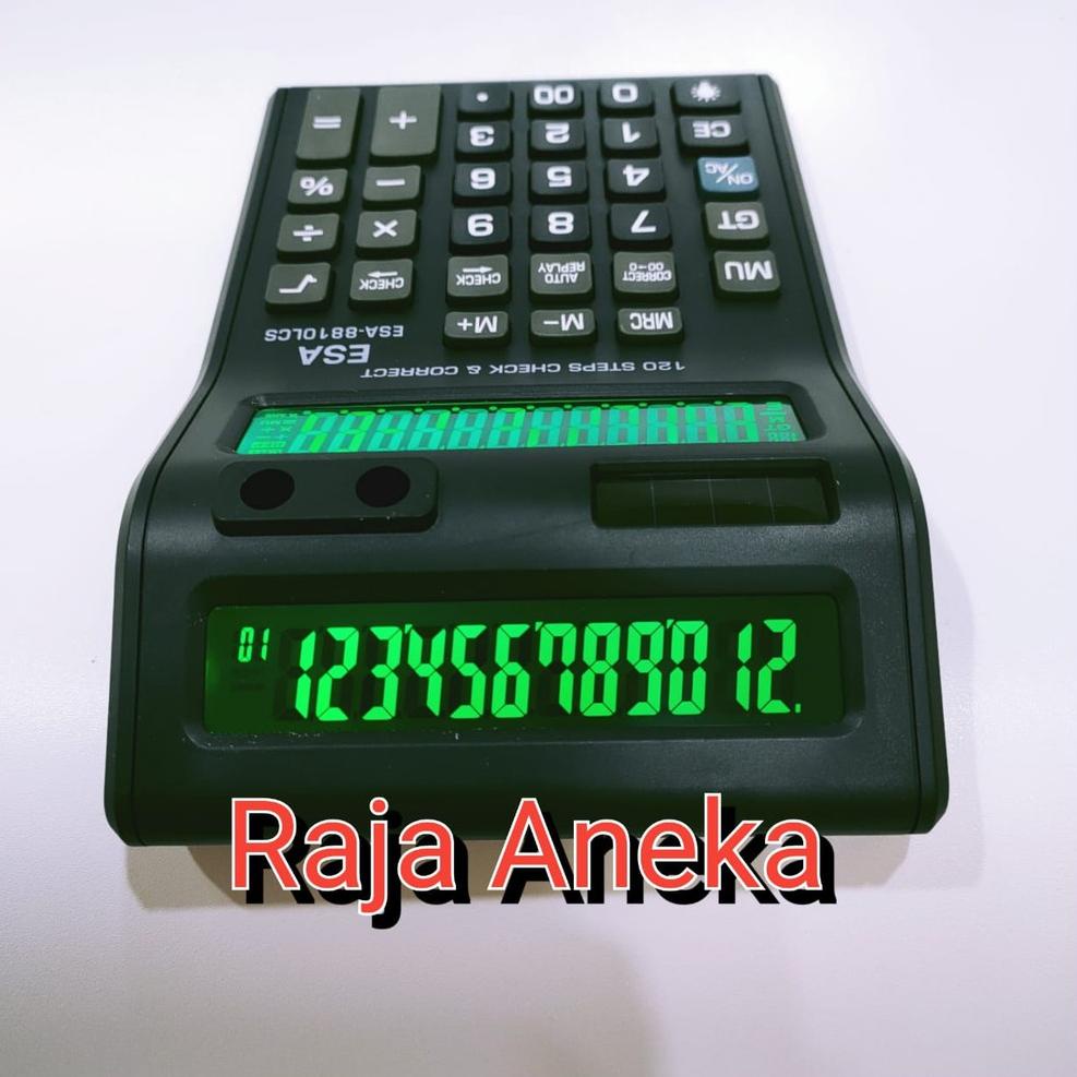 

Y(7T♥☞) Kalkulator Layar Lcd Led menyala Calculator Besar Esa 8810 12 digit cek ulang 2 layar bolak balik trending