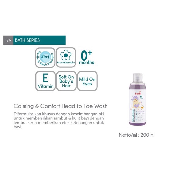 Bambi Calming &amp; Comfort Head To Toe Wash 200mL