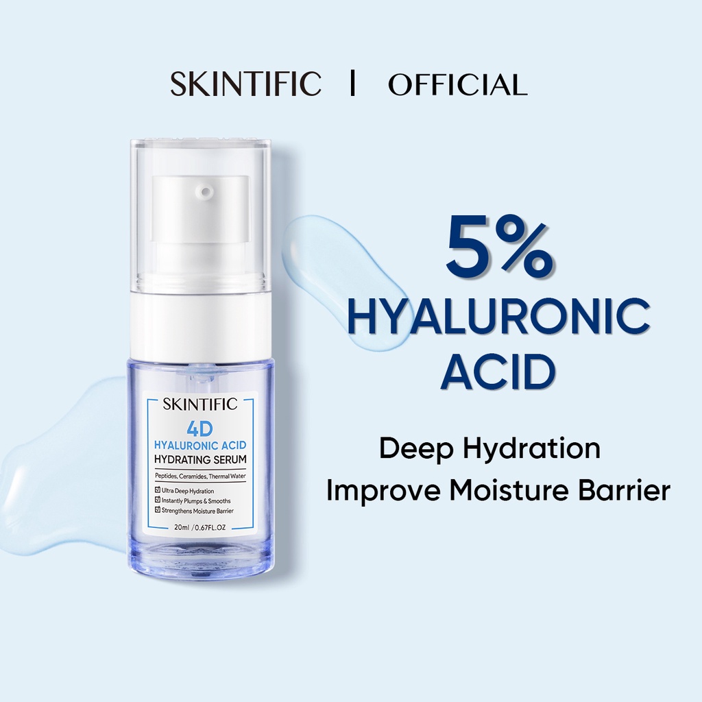 SKINTIFIC - 4D Pure Hyaluronic Acid Hydrating Serum Glowing Mist Serum
Hydrating Facial Skin 20ml Serum Pelembab [BPOM]