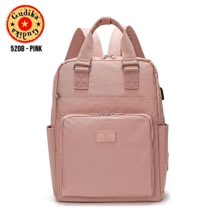 Tas Ransel Laptop USB gudika 5208 Nylon Waterproof muat laptop 15 inci