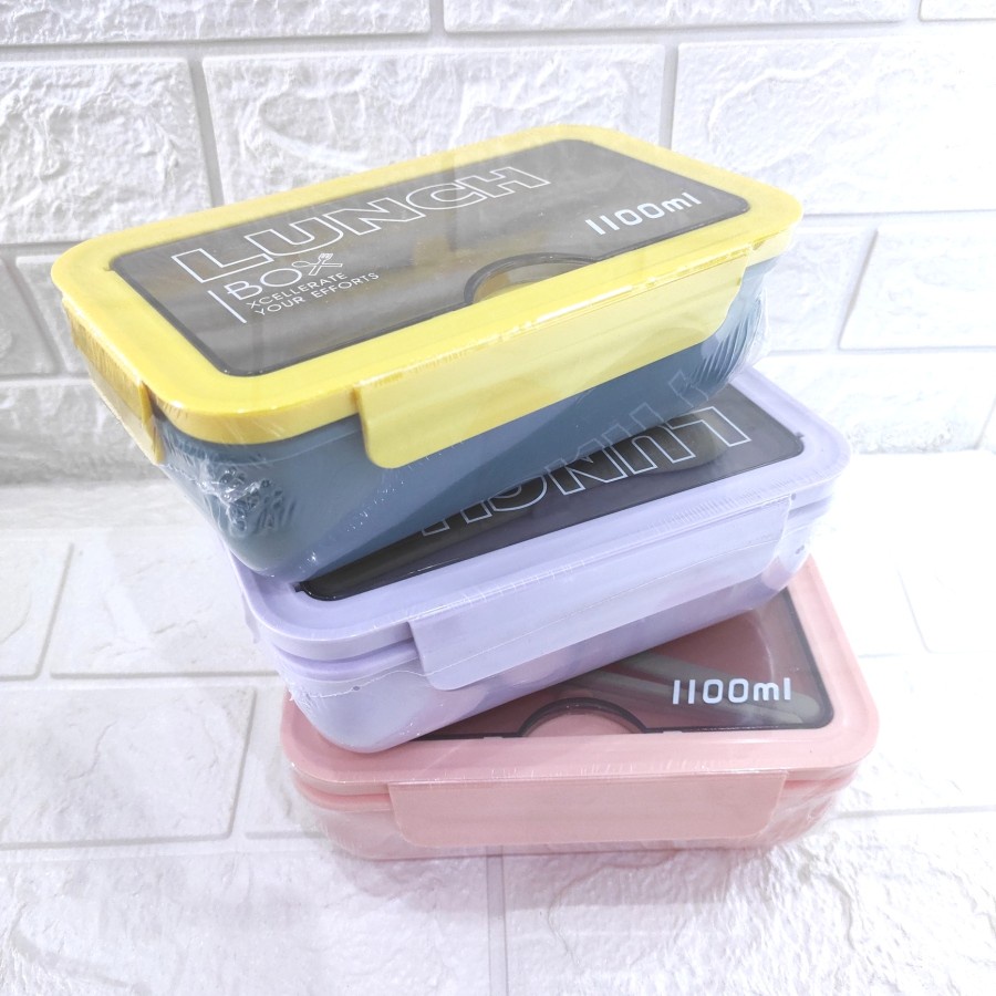 Lunch Box Set BPA Free Kotak Tempat Makan Ompreng Sekat Bento Bekal