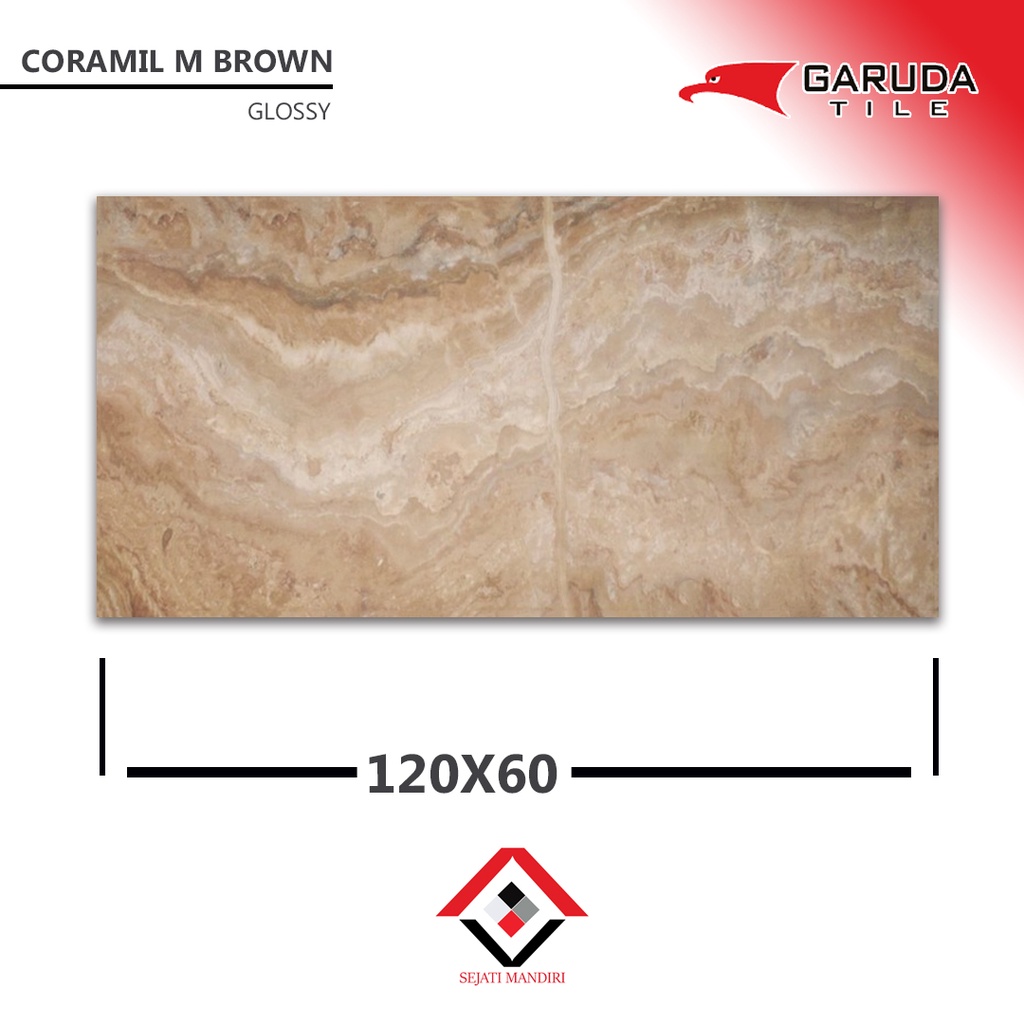 granit 120x60 - motif marmer - garuda coramil m brown