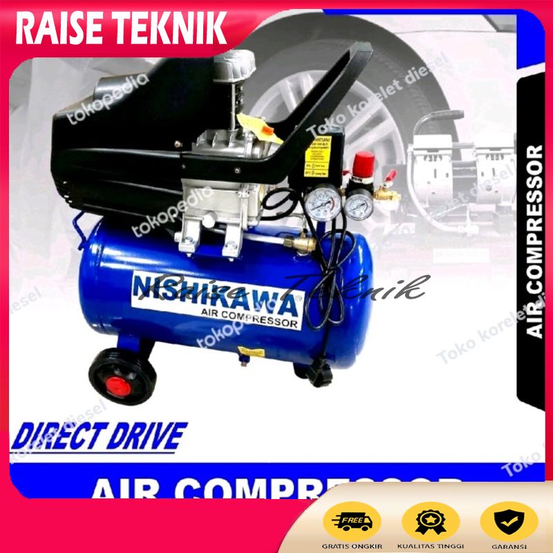 KOMPRESOR ANGIN LISTRIK NISHIKAWA NDD 7525 24LITER 750WATT