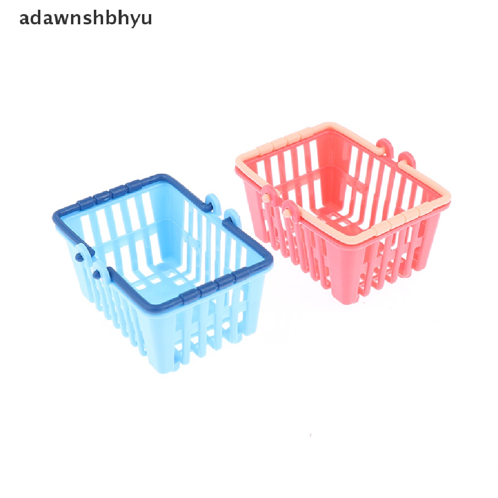 Adawnshbhyu Keranjang Belanja Mainan Anak Mini Supermarket Shopping Hand Basket Model Rumah Boneka ID