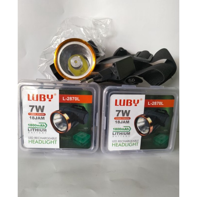 lampu senter kepala luby