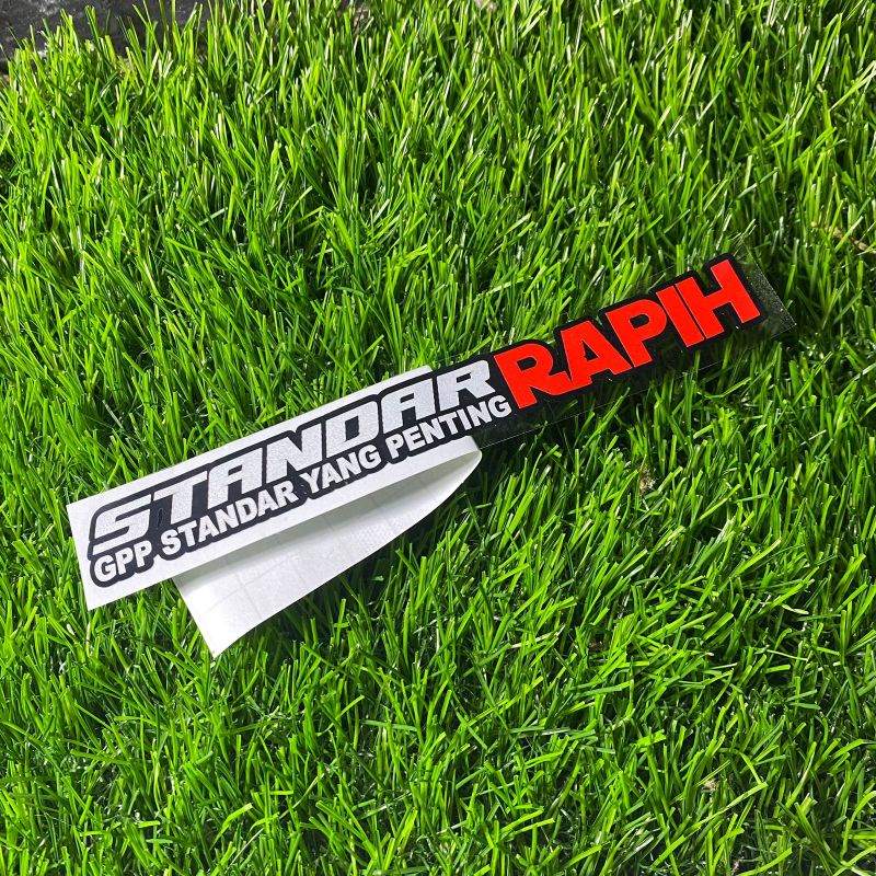 Sticker standar rapih cutting stiker STANDAR RAPIH GPP STANDAR YANG PENTING RAPIH 1PCS