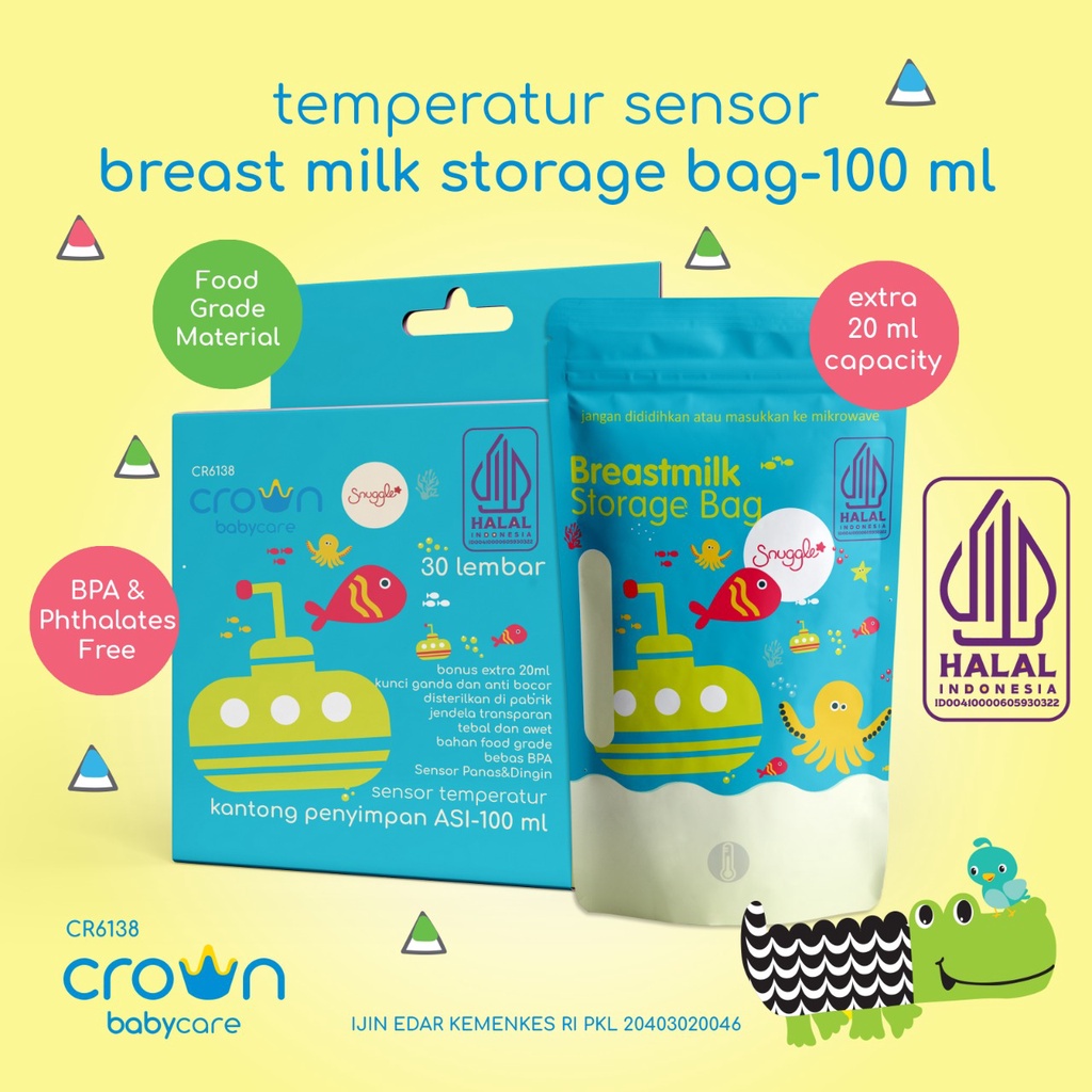 Crown Babycare Breast Milk Storage Bag Kantong Penyimpanan ASI 100ml
