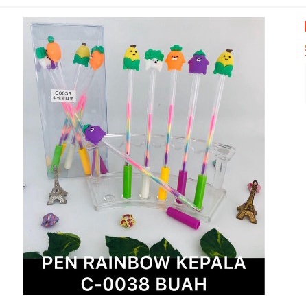 

Pulpen GEL DENGAN KEPALA KARTUN BUAH. MURAH DAN BAGUS