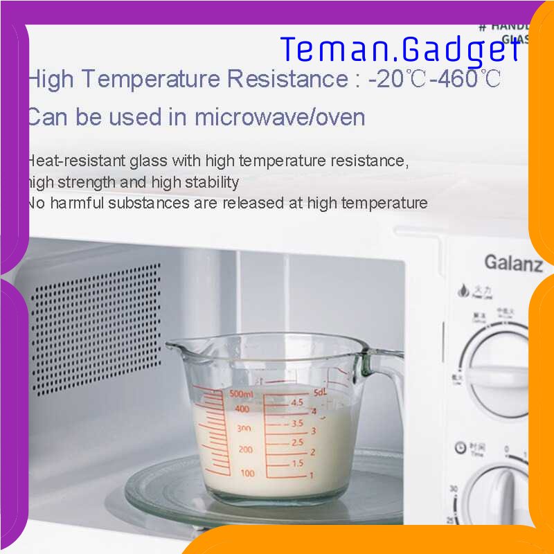 TG - DPR HUANMU Cangkir Gelas Ukur Takaran Microwave Heating Glass - GG-18