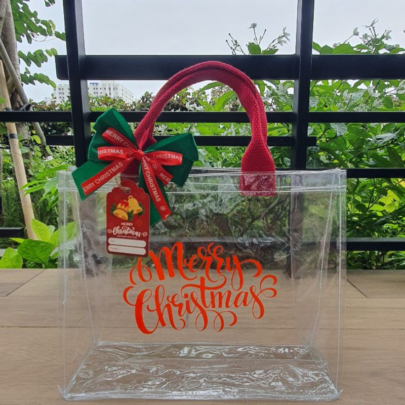 

Tas Hampers Natal Set Premium pita hangtag Christmas Edition